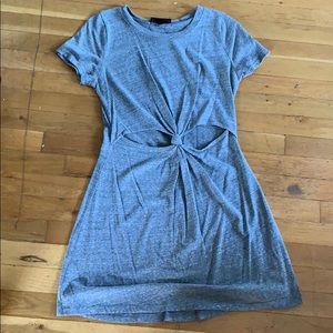 Audrey 3+1 Grey Knot Front Dress